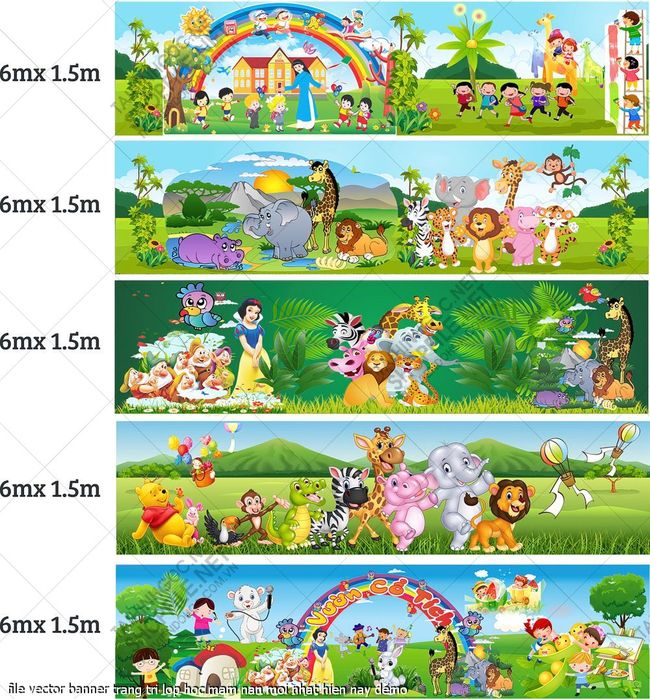 file vector banner trang tri lop hoc mam nan moi nhat hien nay